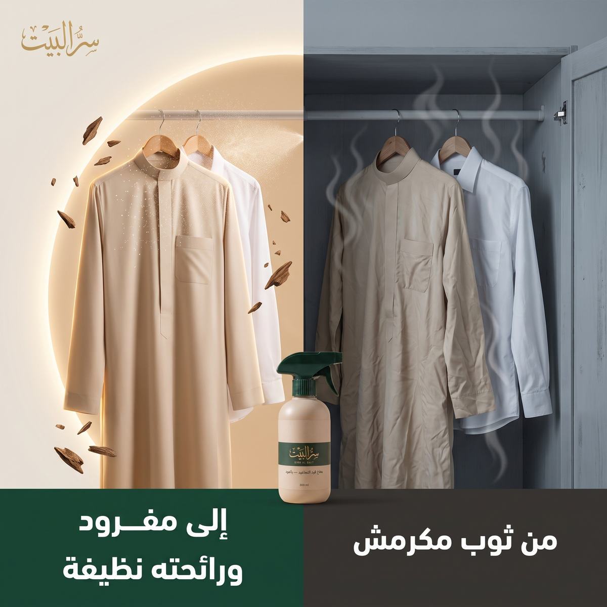 من ثوب مكرمش إلى مفرود ورائحته نظيفة