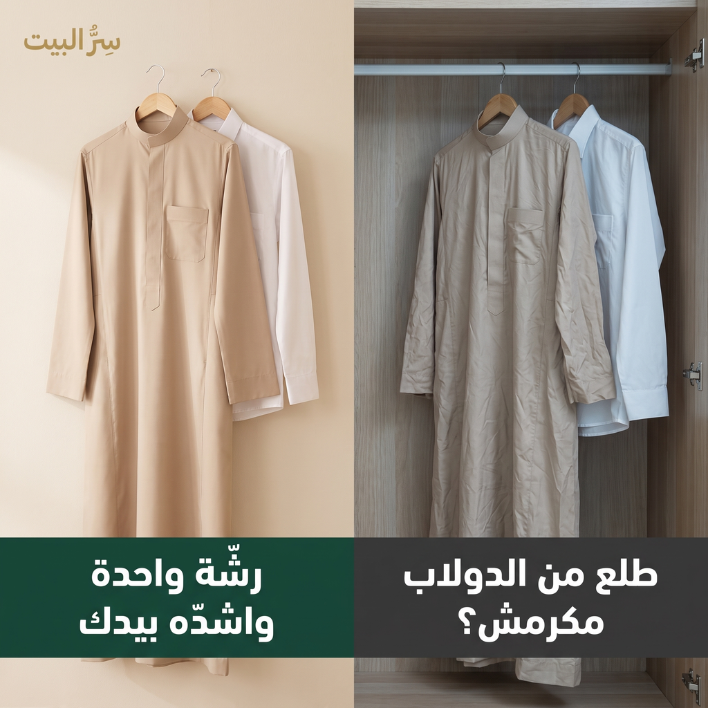 طلع من الدولاب مكرمش؟ رشّة واحدة واشدّه بيدك