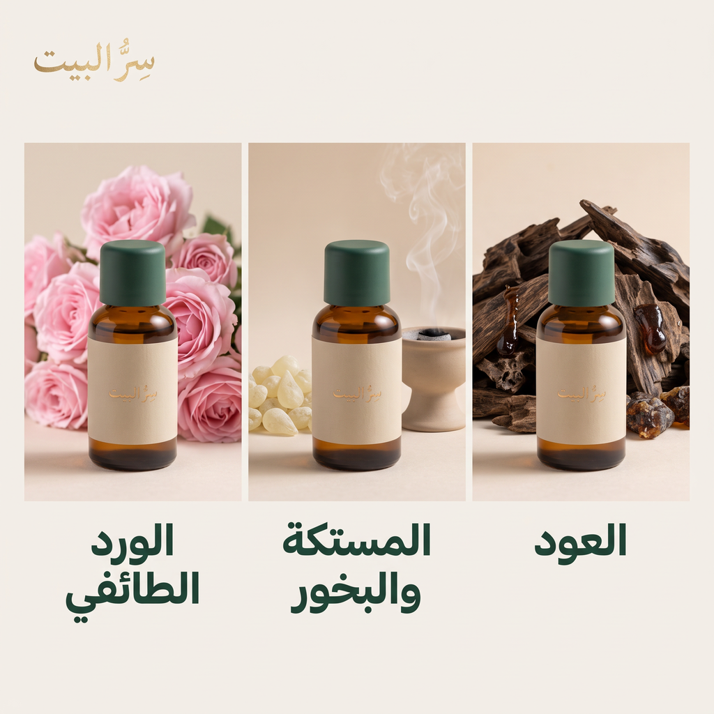 ثلاث روائح — العود والمستكة والبخور والورد الطائفي