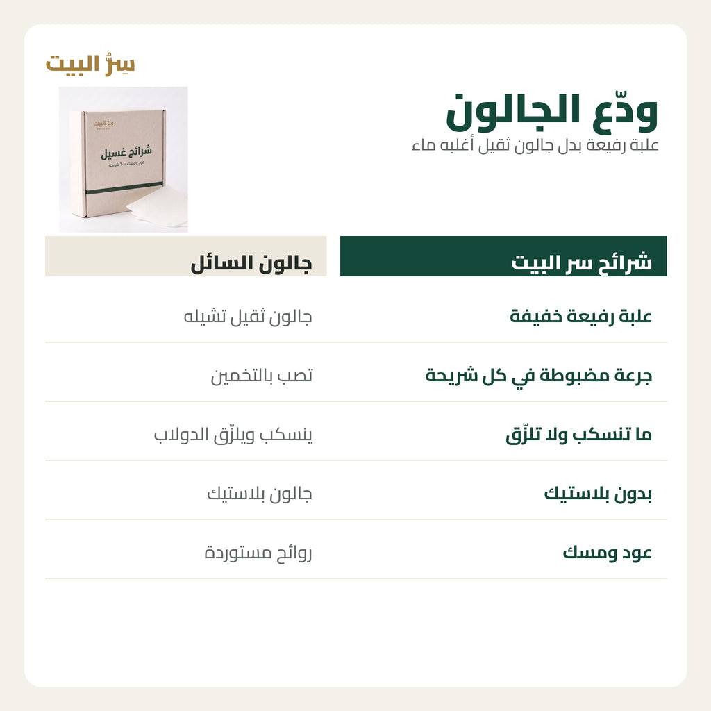 ودّع الجالون — شرائح سر البيت مقابل سائل الغسيل