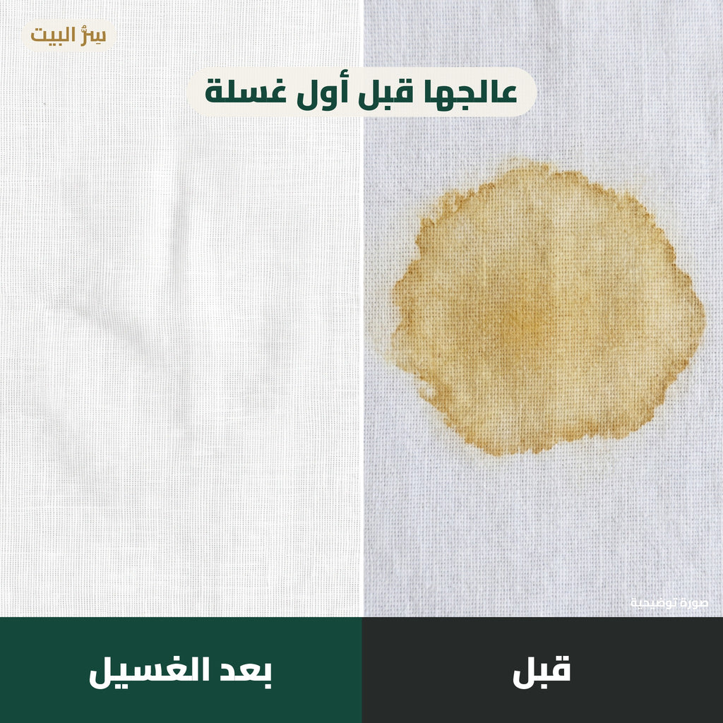قبل وبعد الغسيل — صورة توضيحية