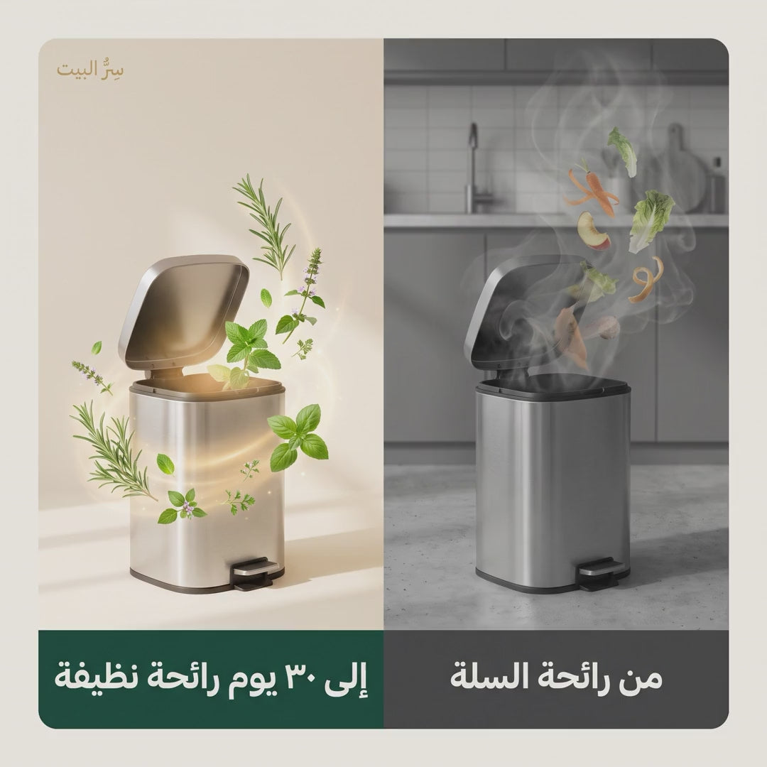 فيديو لاصقة سلة المهملات من سر البيت — طريقة التركيب ومحتوى الطقم