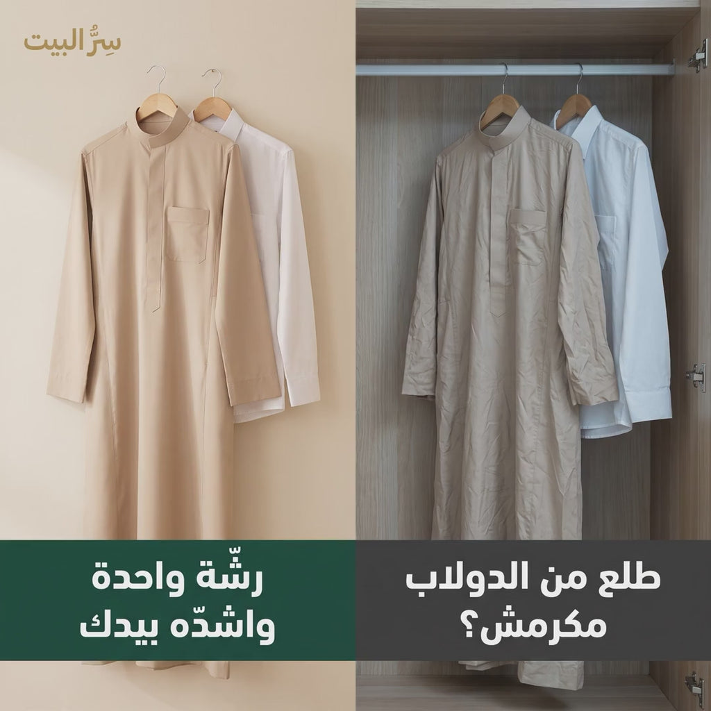 فيديو بخاخ فرد تجاعيد الملابس بالعود — طريقة الاستخدام والأحجام