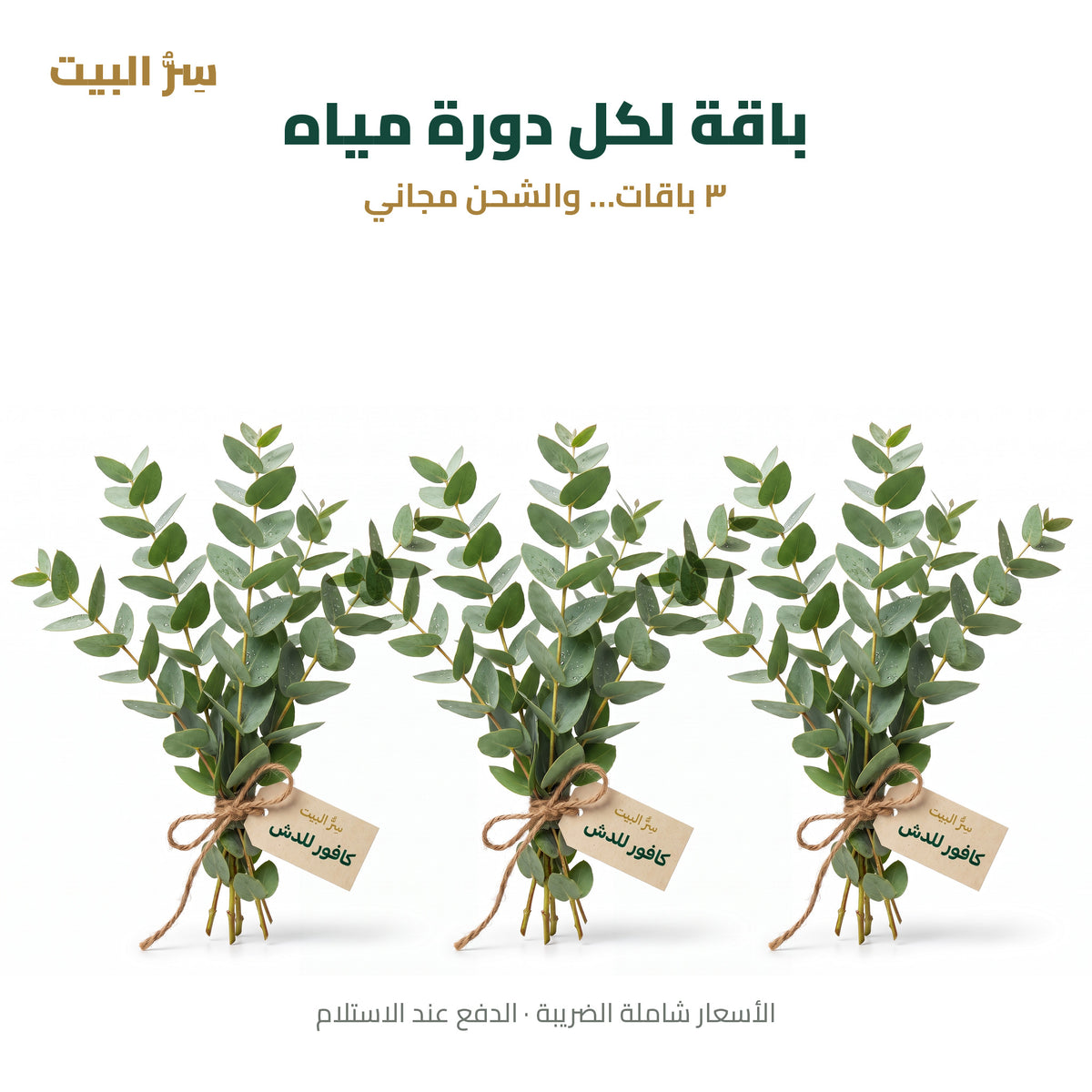 باقة لكل دورة مياه — ٣ باقات والشحن مجاني